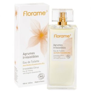 Florame Eau De Toilette Agrumes Irrésistibles, lemony notes in glass bottle