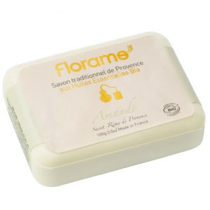Florame 杏仁香皂，100克 - 经认证的有机化妆品