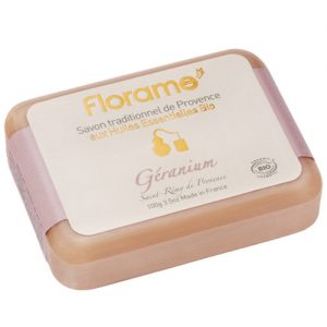 Florame Stückseife Geranie, 100g - zertifizierte Biokosmetik