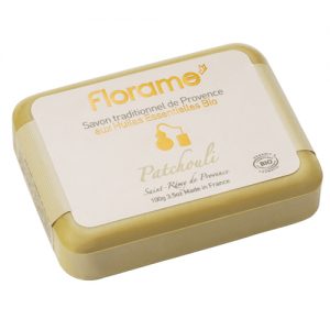 Florame Patchouli bar soap, 100g - certified organic cosmetics from Provence