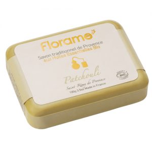 Florame Stückseife Patchouli, 100g - zertifizierte Biokosmetik aus der Provence