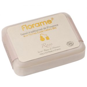 Florame Stückseife Rose 100g - zertifizierte Biokosmetik aus Frankreich