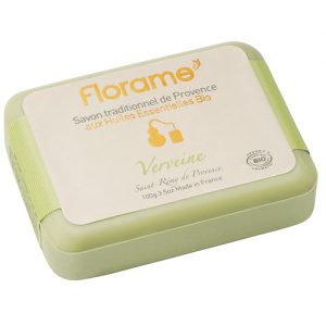 Florame Lemon Verbena bar soap, certified organic cosmetics from Provence