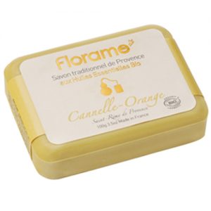 Florame 肉桂香橙香皂，100克 - 来自法国的认证有机化妆品